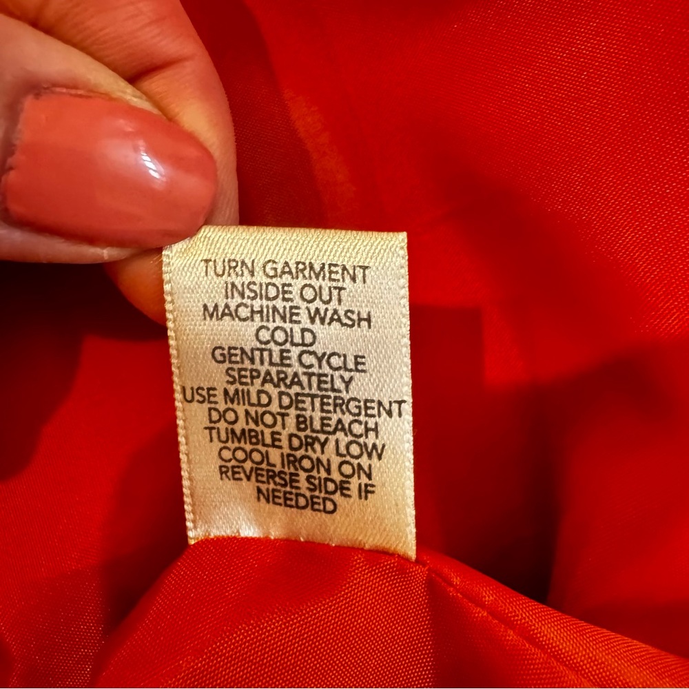 Christopher & Banks 100% Suede Leather Orange‎ Jacket.  Size Large - Picture 9 of 11